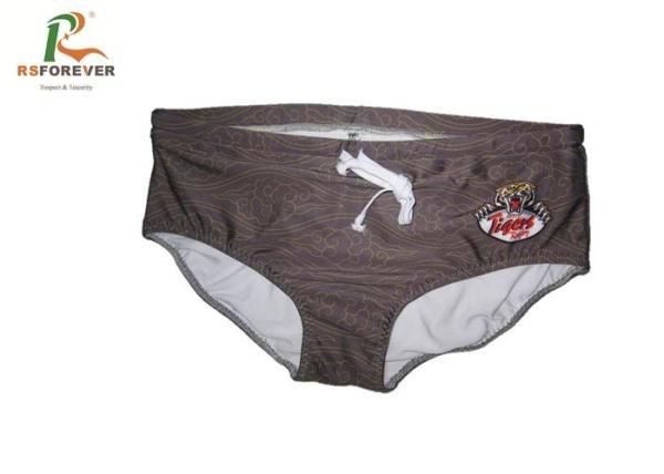 High Waisted Mens Bikini Swimwear Plus Size Elastane Sublimation Customized