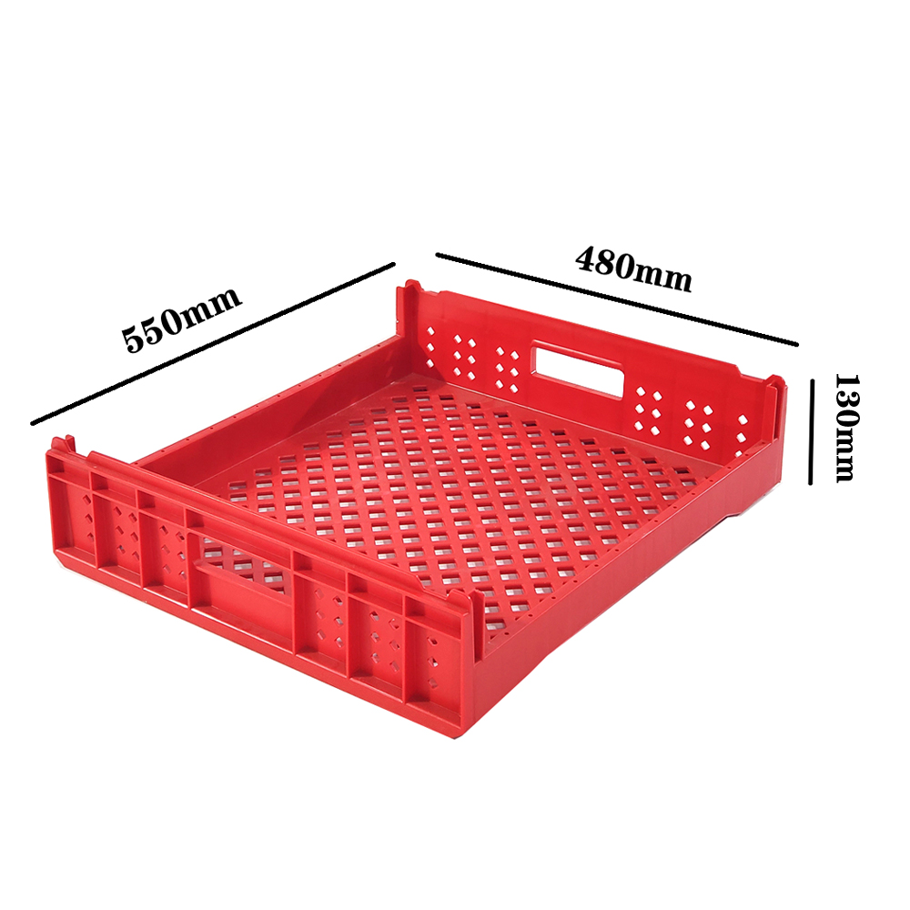 550*480*130mm Customized Color Plastic Crates for Bread Made of Durable PP Material