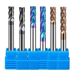 China 6mm 20 mm 4 Flute Square Tungsten Carbide End Mill 12 3/8 6 mm Tool Hrc 55 factory
