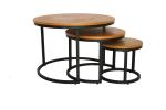 3 Set Of 18mm 70x48mm Round Wood Dinning Table