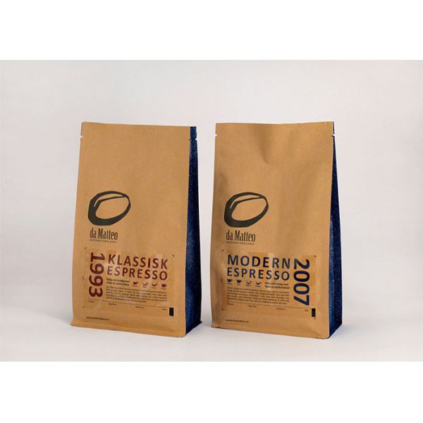 China Resealable Zipper Stand Up Kraft Paper Pouch Aluminum Foil Custom Printed factory