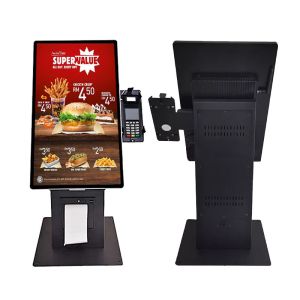 China 15.6 Desktop Cashless Self Service Payment Kiosk With Printer QR Code Scanner on sale