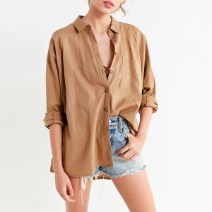 China 2018 Linen Fabric Shirt For Women factory