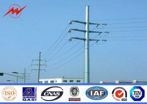China 11.8m Height Power Transmission Poles , 30ft &amp; 35ft Steel Street Lighting Poles factory