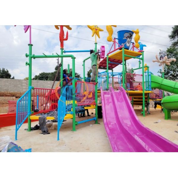 Ocean Theme Water Amusement Park Equipment Outdoor Fiberglass Water Playground