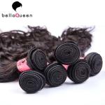 Natural Black Water Wave 6A Remy human hair wefts , Tangle And Shedding Free