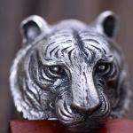 Mens Retro Thailand 925 Sterling Silver Ring with Tiger Design (XH052020)