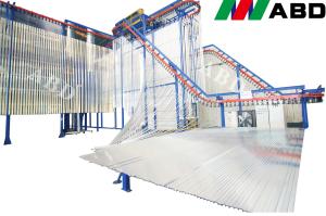 China Automatic Shot Blasting Equipment Metal Powder Coating Line For Car Wheel Aluminum Profile factory