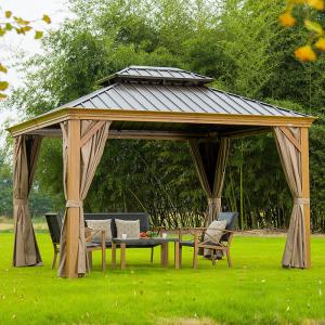 China Outdoor Hardtop Gazebo Waterproof Gazebo Sun Shade Shelter Aluminum Gazebo factory