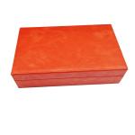 Leather 6 Slot Wooden Lid Spectacles Sunglasses Storage Display Box With Mirror