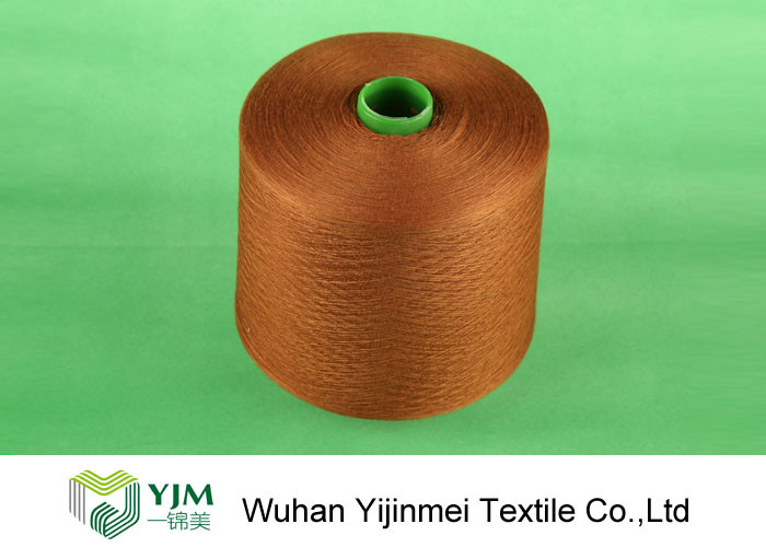 Super Bright Knotless Polyester Dyed Yarn With Dyeing Tube For Sewing / Weaving