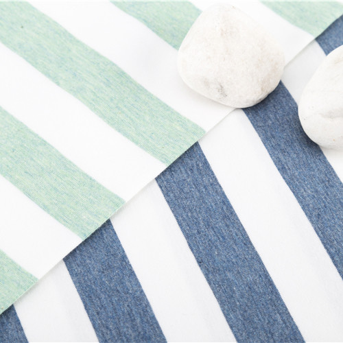 Yarn Dyed Striped Cotton Fabric Eco-Friendly 32S 185gsm Soft Surface