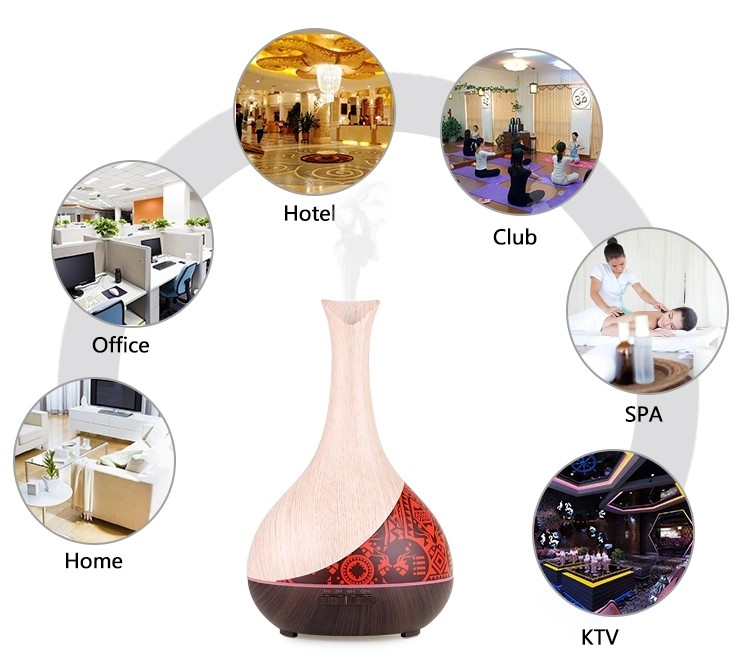 Vase Shaped 300ml Smart WiFi Essential Oil Diffuser For Hotel