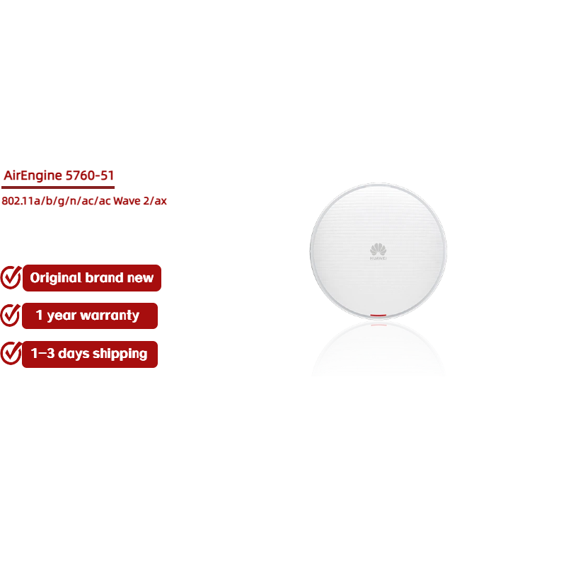 China Huawei AirEngine5760-51 Wi-Fi 6 Indoor Wireless Access Point with 5G Technology and 1 x 5 GE and 1 x GE Electrical Ports on sale