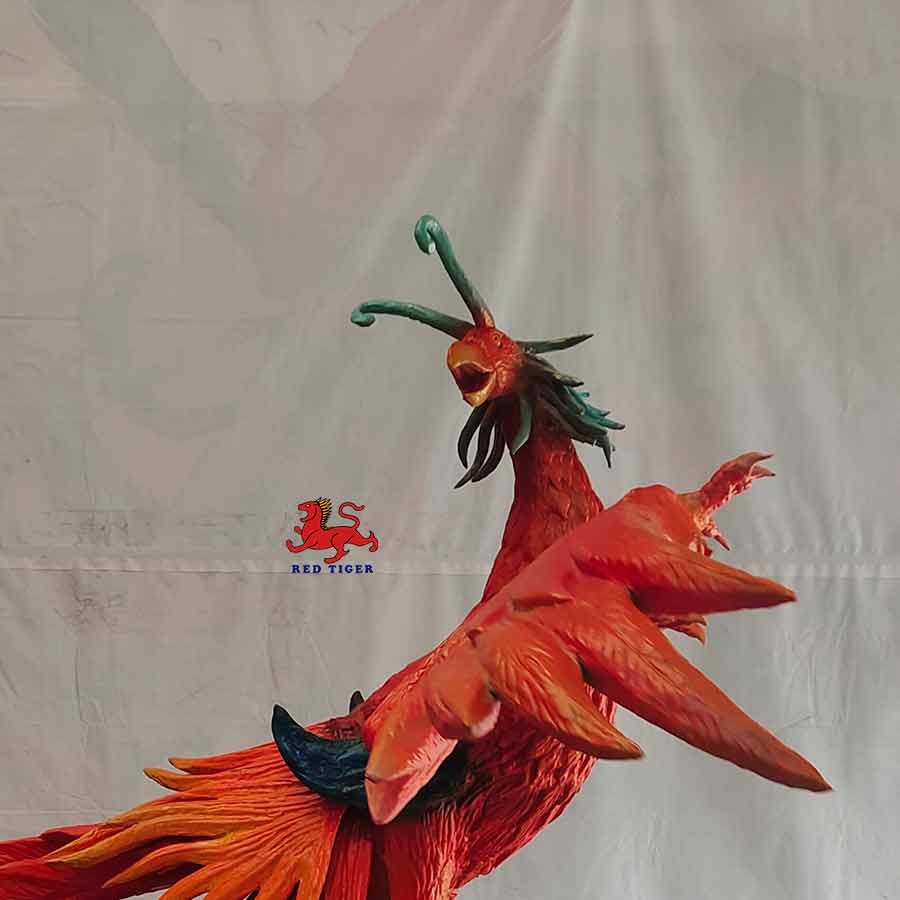 Electronic Handcrafted Realistic Animatronic Animals Chinese Ancient Creatures —Zhuque