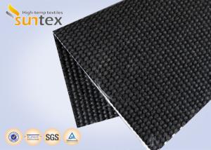 China 0.8mm Black Stainless Steel Wire Reinforced Pu Coated Intumescing Fire Barriers Fabric factory