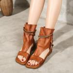 S003 Factory exchange summer new fashion all-match women's boots leather