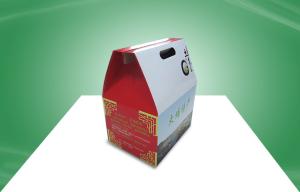 China Custom Corrugated Paper Box Packaging Carton Box with Lift Handle for Food / Gift factory