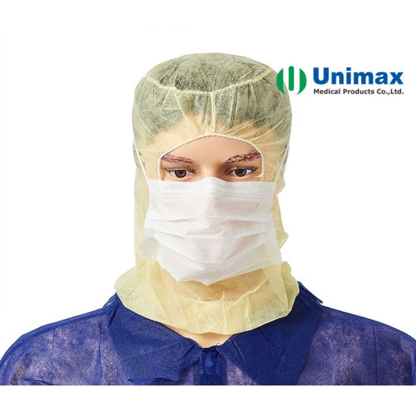 China ISO PP Astronaut UNIMAX Medical Bouffant Caps With Face Mask factory