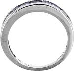 0.5 CTW Natural Blue Tanzanite Ring 18K Solid White Gold