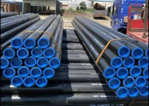 China ISO 9001 Carbon Steel ERW Pipe For Oil And Gas Industry Black Coated Plain End factory