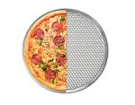 Durable 16 Inch Pizza Mesh Screen Metal Tray Seamless Aluminum Rim FDA