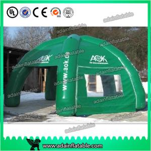 China Outdoor PVC Coated Giant Cube Inflatable spider Tent With Color Change Light / Air Blower factory