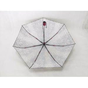 Iridescent Water Proof Fabric 3 Fold Automatic Umbrella , Wind Resistant
