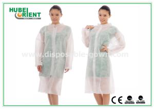 China PP/SMS Disposable Lab Coat/Light Weight Disposable Medical Clothing with zip closure factory