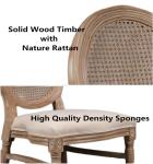 Dinning Banquet Event French Style Rattan Back Solid Wood Louis Chair Stackable