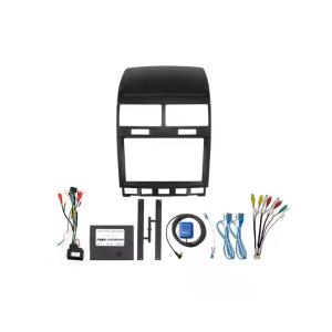 China Car DVD Player Radio Frame Kits Dashboard Panel for VW Touareg 2003-2010 With RCA Cable Wiring Harness Accessories factory