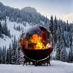 6mm Thickness Round Fire Bowl Outdoor Fireplace With 1 Year Warranty