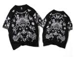 Fashional street hip hop style with skull printed wholesale men's oversize
