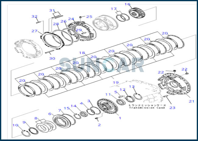 19M-15-19250 19M1519250 Seal Ring For Transmission WA1200-6 KOMATSU