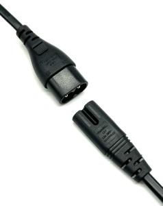 China Male And Female IEC C7 To C8 Electric IEC Extension Power Cord 2.5A/3A Power Cable factory
