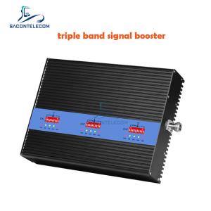 China GSM DCS Mobile Phone Signal Booster 2100 Triple Band Repeater IP40 AC110V factory