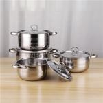 8pcs Quality Stainless Steel 410 Soup Pot 20cm 24cm Restaurants Cookware Cooking
