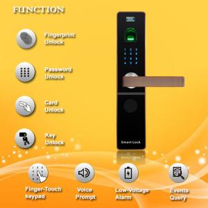 China Contactless Fingerprint Door Locks For Your Home , Bluetooth Entry Door Lock factory