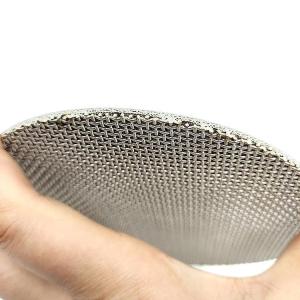 China 316 Stainless Steel Sintered Porous Metal Filter Disc Plates Multilayer Durable factory