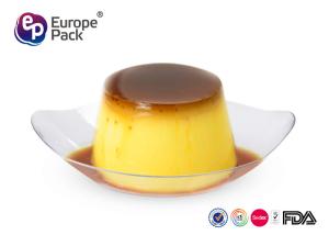 China LFGB Approve Disposable Plastic Dessert Dishes Round For Pudding factory