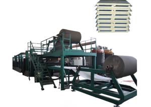 China 1200mm PU Sandwich Panel Machine , 80KW Continuous PU Sandwich Panel Line factory