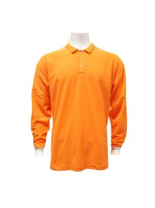China 180GSM Orange Long Sleeve T-SHIRT &amp; POLO 100% Polyester factory