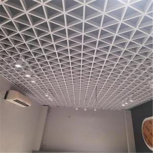 China Airport Aluminum Metal Ceiling Grid 100*100*100 Triangular Open Cell Ceiling factory