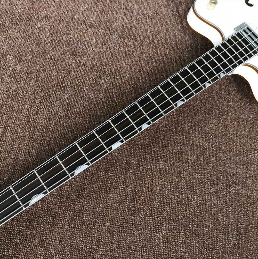 New style,China Custom Jazz white F hollow body electric guitar,Rosewood fingerboard,vibrato system