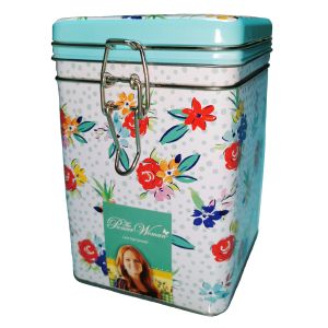 China Plastic Lid Sealed Tin Cans Rectangle Coffee Packaging Customized Design on sale