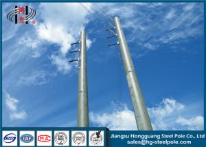 China Electric Power Transmission Steel Utility Poles Custom Color For 3mm Thickness factory