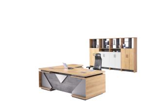 China Simple Wooden Office Table , Contemporary Laminate Wood Executive Desk factory