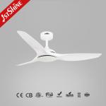 52 Inches White Ceiling Fan Without Light ABS Blade Smart APP Control
