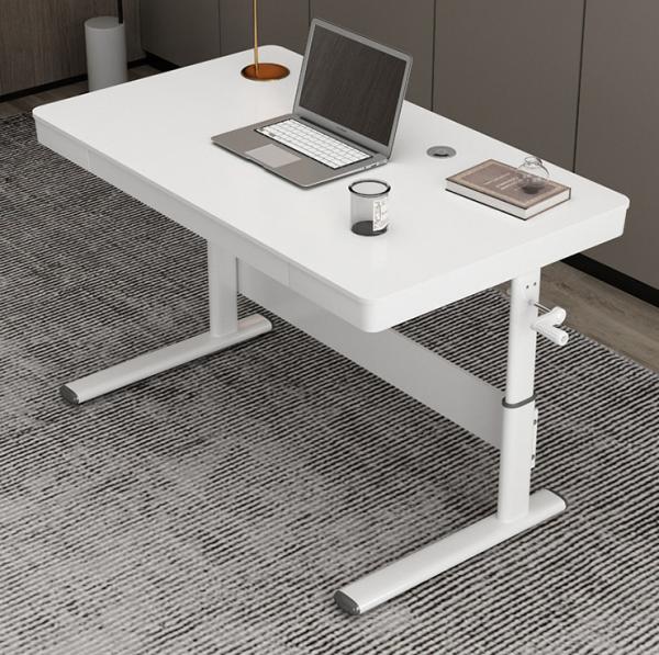 Multifunctional Lift Top Coffee Table with Storage and White Buff Wooden Grain