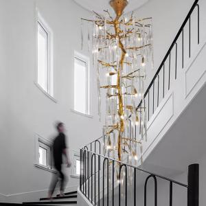 China Stairwell Long Drop Custom Pendant Lights H65 Copper factory